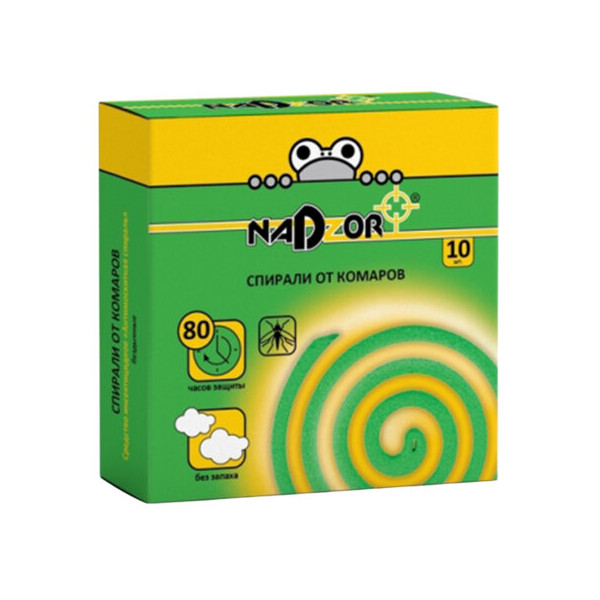 Спирали от комаров бездымные 10 шт., NADZOR, 22664 - 1