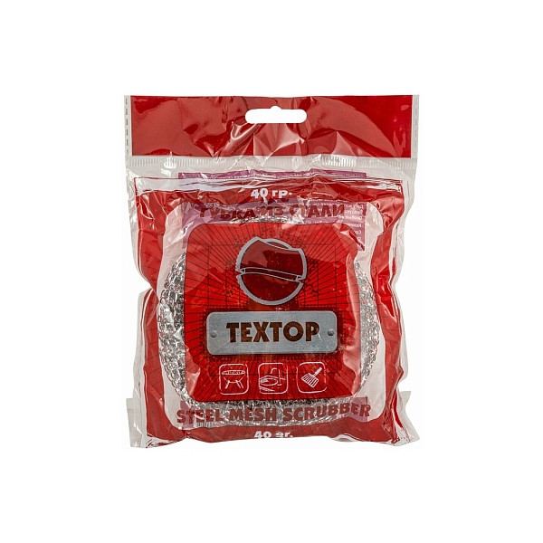 Губка металлическая СПИРАЛЬ Textop 40г -120-1 - 1
